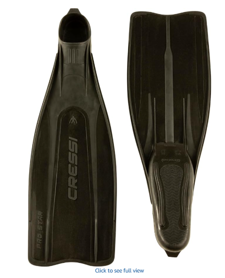 Cressi Adult Reactive Full Foot Pocket Scuba Diving Fins - Pro Star: Made in Italy